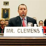 Clemens testifying (lying??!?!!) in February 2008